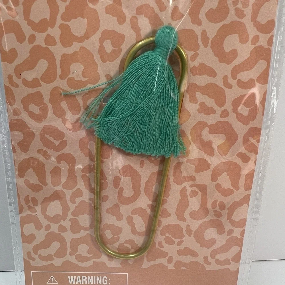 Amscan Jumbo Tassel Paper Clip Unisex OS Teal New Wild Tassel Bookmark 3902200
